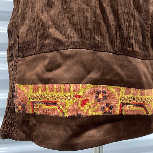 Bebe Vintage Y2K 100% Silk Boho Ethnic Top Blouse - Medium - Picture 6 of 16